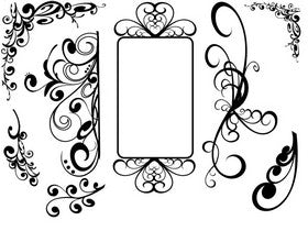 Banana Frog - Acrylic Stamp Set - It's all about Flourishes