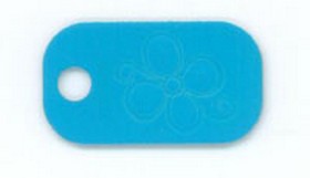 FTI - Metal Tags - Flower - Aqua 10pk