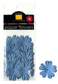 Bazzill - Paper Flowers - Slate Blue 1"