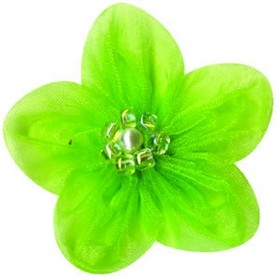Bazzill - 2" Tulle Flower - Lemon Lime (2pcs)