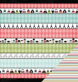 3 Bugs in a Rug - A Trip to Paris Collection - 12x12" Double Sided Paper - Couture