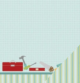 3 Bugs in a Rug - Tool Time Collection - Mr Fix It - 12X12" Double Sided Paper