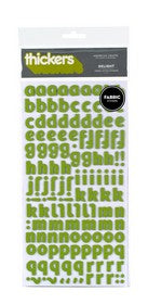 American Crafts - Thickers - Delight - Leaf - Fabric Stickers