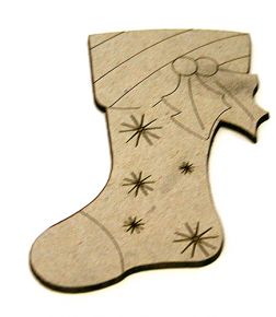 RW Laser Cuts - Christmas Stocking - Chipboard