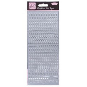 Anitas - Outline Stickers - Small Numbers - Silver