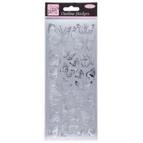 Anitas - Outline Stickers - Butterfly - Silver