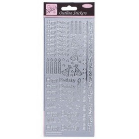 Anitas - Outline Stickers - Happy Birthday - Silver