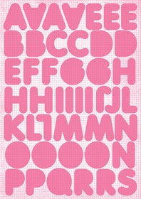 KaiserCraft - Alpha Stickers - Hot Pink