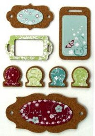 Bella - Cork and Chipboard Tag Stickers