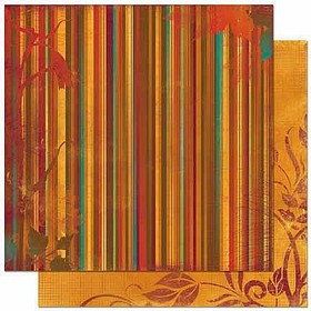 Bo Bunny - Forever Fall Collection - Stripe - 12x12" Double sided Paper
