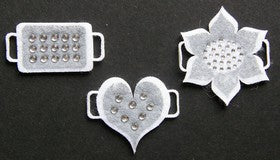 Blueye Dezines - Felt Ribbon Slides - Silver