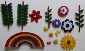 Blueye Dezines - Felt Foliage Rainbow Stickers