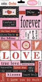 Carolees Creations - Love Collection - Word Play Stickers - Now & Forever