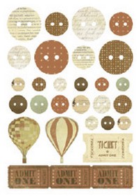 KaiserCraft - Up Up & Away Collection - Printed Chipboard