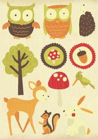 KaiserCraft - Tiny Woods Collection - Printed Chipboard