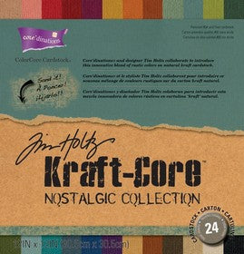Coredinations - Tim Holtz - Kraft Core - 12 x 12" - Assorted Pack 24