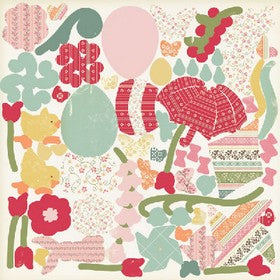 Cosmo Cricket - Honey Pie - Die Cuts Sheet - 12x12" Paper