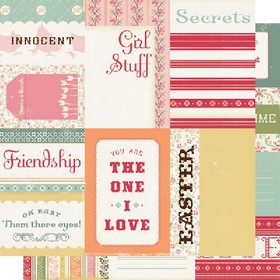Cosmo Cricket - 12x12" Paper - Honey Pie - Journaling Cards