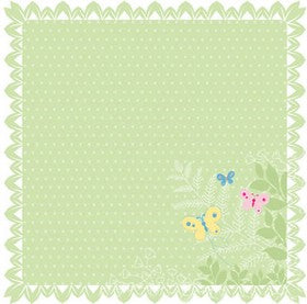 Little Yellow Bicycle - Baby Safari - Girl - Leafy Edge Cardstock