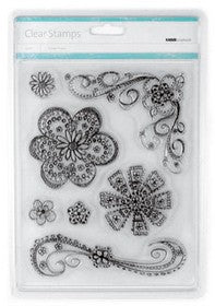 KaiserCraft - Clear Stamps - Doodled Flowers