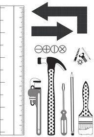 KaiserCraft - Konstrukt Collection - Clear Acrylic Stamps