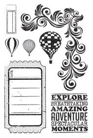 KaiserCraft - Up Up & Away Collection - Clear Acrylic Stamps