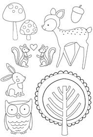 KaiserCraft - Tiny Woods Collection - Clear Acrylic Stamps