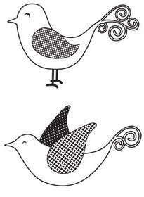 KaiserCraft - Mini Clear Acrylic Stamps - Birds