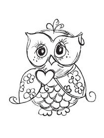 KaiserCraft - Mini Clear Acrylic Stamps - Owl