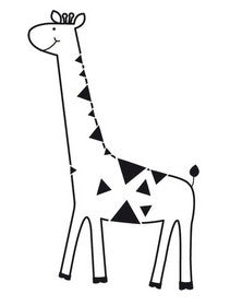 KaiserCraft - Mini Clear Acrylic Stamps - Giraffe