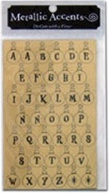 DCWV - Metallic Accents - Ornaments - Uppercase