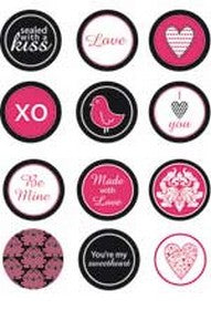 KaiserCraft - Love Notes Collection - Embellishment Pack - Foil Seals