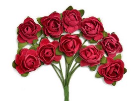 KaiserCraft - Mini Paper Blooms - Cranberry