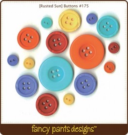 Fancy Pants - Rusted Sun Collection - Buttons