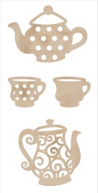 KaiserCraft - Wood Flourishes - Tea Party