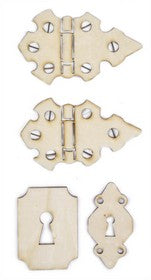 KaiserCraft - Wood Flourish - Locks & Hinges