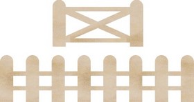 KaiserCraft - Wood Flourish - Fence & Gate