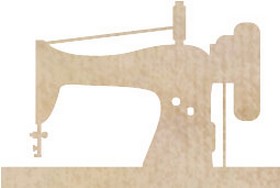 KaiserCraft - Wood Flourish - Sewing Machine