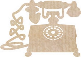KaiserCraft - Wood Flourish - Telephone