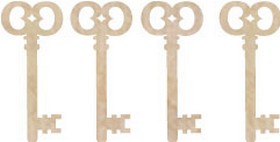KaiserCraft - Wood Flourish - Small Keys