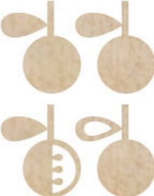 KaiserCraft - Wood Flourish - Apples