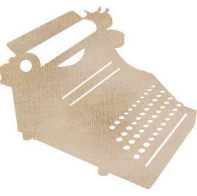 KaiserCraft - Wood Flourish - Typewriter