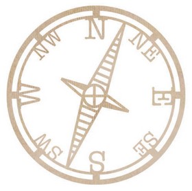 KaiserCraft - Wood Flourish - Compass