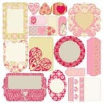 GCD Studios - Cloisonne Collection - Die Cut Tags - Designer Paper