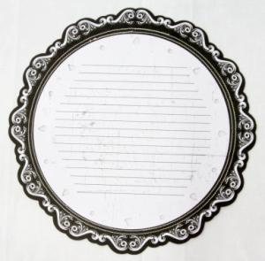 Bella - Grace Collection - 12x12" Cardstock - Round with Stitching
