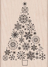 Hero Arts - Wood Mounted Stamp - Snowflake Tree