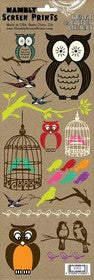 Hambly Studios - Kraft Cardstock Stickers - Owls and Birds