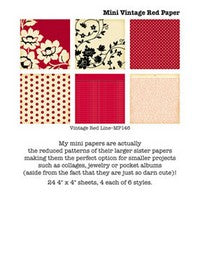 Jenni Bowlin - Vintage Red - 4x4" Mini Paper Set
