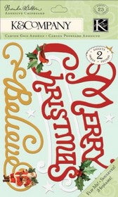 K & Co - Evergreen - Words - Adhesive Chipboard