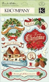 K & Co - Evergreen Collection - Icons - Adhesive Chipboard